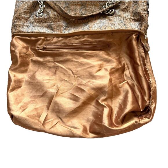 Y2K Faux Snakeskin Rhinestone Appliqué Tote Bag – 2000s Western McBling Mallcore - Picture 11 of 12